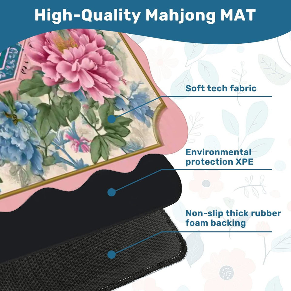 Scalloped Mahjong Mat 31.5"x31.5" (Ship Rolled up) - AdorableDesignsz 