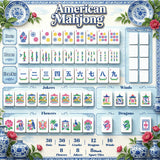 Chinoiserie chic blue and white American Mahjong tile set with jokers – view 8