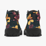 Fall Flower Design on Unisex Boots, Classic Boots with Floral Design, Fun Winter Boot