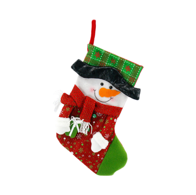 Christmas Stocking Ornaments – Santa, Snowman & Reindeer Hanging Decorations