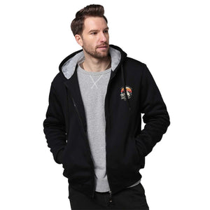 Nature Is Calling, Get Out there Men's Plush Full Zip Hooded Sweatshirt, Cozy Jacket for him