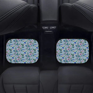 Floral Pattern Blue and Pink Car Mat Set of 4, Cute Car Accessory, New Car Gift Idea