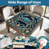 Blue crab coastal mosaic Mahjong mat 31.5 inch with storage bag – view 7