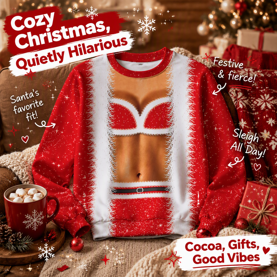 Funny Sexy Body Ugly Christmas Sweatshirt – Novelty Holiday Pullover