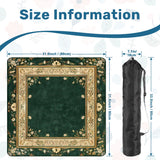 Luxury Floral Mahjong Mat 31.5x31.5 Non-Slip Game Table Mat with Carry Bag | Large Mahjong Playing Mat  (Ship Folded) - AdorableDesignsz 