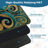 Mosaic Octopus Mini Mahjong Mat 20.9" x 20.9" | Coastal Boho Game Table Pad | Ships Rolled | 2mm or 3mm | AdorableDesignsz - AdorableDesignsz 
