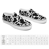 Cow Print Pattern, Black and White Printed Slip-on Canvas Shoes, Perfect Gift for Cow lover, Comfortable Slip on Shoe GIft