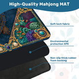 Mosaic Sea Turtle Mini Mahjong Mat 20.9" x 20.9" | Coastal Boho Game Table Pad | Ships Rolled | 2mm or 3mm | AdorableDesignsz - AdorableDesignsz 