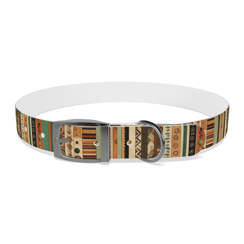 Boho Design Dog Collar, Striped boho design dog collar, dog collar design