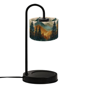Mountain Forest Candle Warmer Lamp, Woodland Landscape, Rustic Cabin Decor, Flameless Candle Heater
