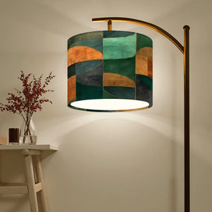 Mid Century Modern Geometric Design Arc Floor Lamp (Made in USA)