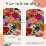 Boho Floral Linen Wall Sconce Lamp – Remote Control Battery Operated Light, Set of 2