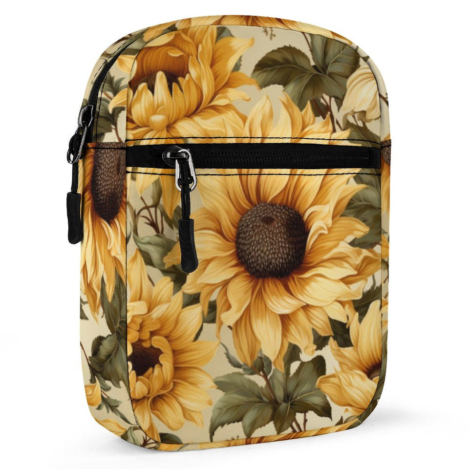 Sunflower pattern Small Messenger Bag  (All-Over Printing), Stylish Bag