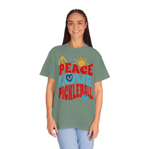 PEACE LOVE PICKLEBALL Short Sleeve T-Shirt, Pickleball Tee, picleball Fan
