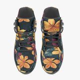 Fall Flower Design on Unisex Boots, Classic Boots with Floral Design, Fun Winter Boot