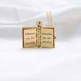 Personalized My Little Star Book Necklace – A Letter to My Daughter in a Locket, Adjustable Pendant with Message Inside, Meaningful Jewelry