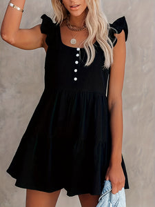 Full Size Ruffled Scoop Neck Sleeveless Romper