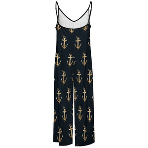 Anchor Pattern Suspender Jumpsuit LTY007 (All-Over Printing)