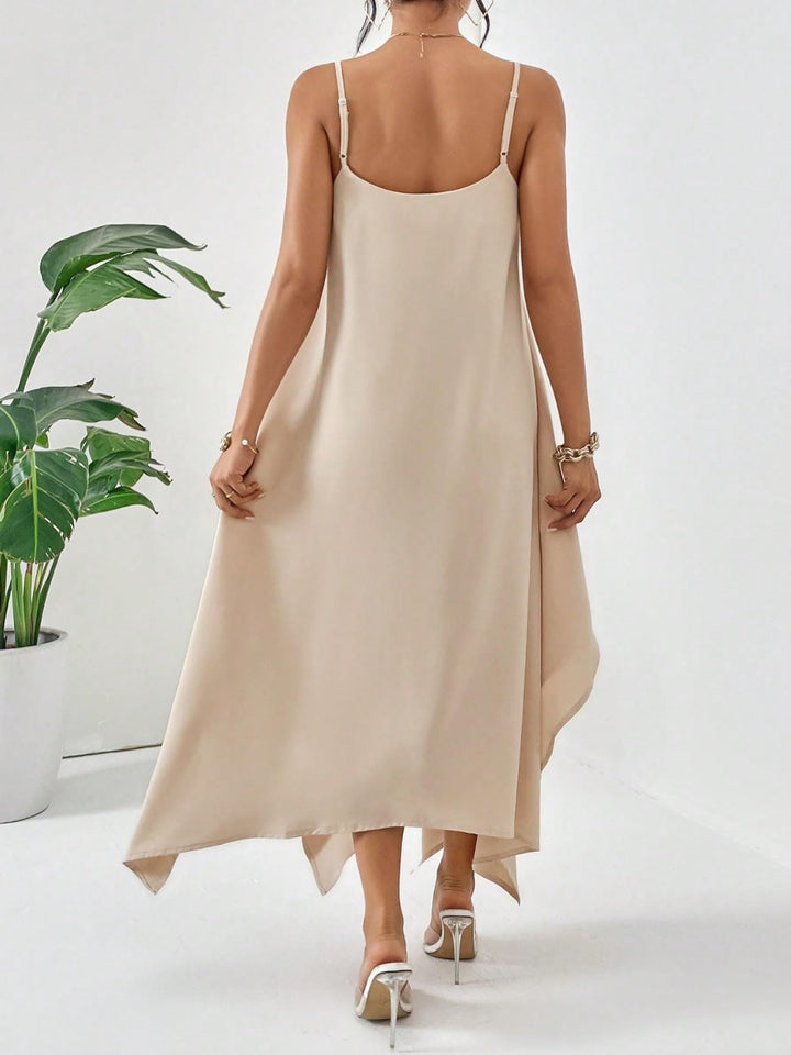 Sleek & Chic: Scoop Neck Midi Cami Dress