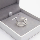 3 Name Custom Stackable Name Ring- 925 Silver