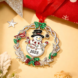 Personalized Photo Snowman Projection Ornament – 2025 Christmas Tree Hanging Decoration