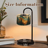 Mountain Forest Candle Warmer Lamp, Woodland Landscape, Rustic Cabin Decor, Flameless Candle Heater