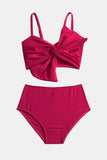 Twisted Spaghetti Strap Two-Piece Swim Set