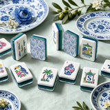 Chinoiserie chic blue and white American Mahjong tile set with jokers – view 5