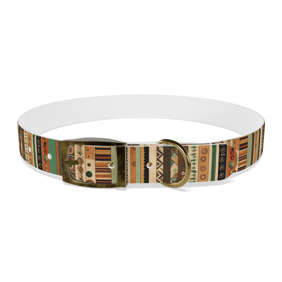 Boho Design Dog Collar, Striped boho design dog collar, dog collar design