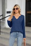 Notched Long Sleeve T-Shirt