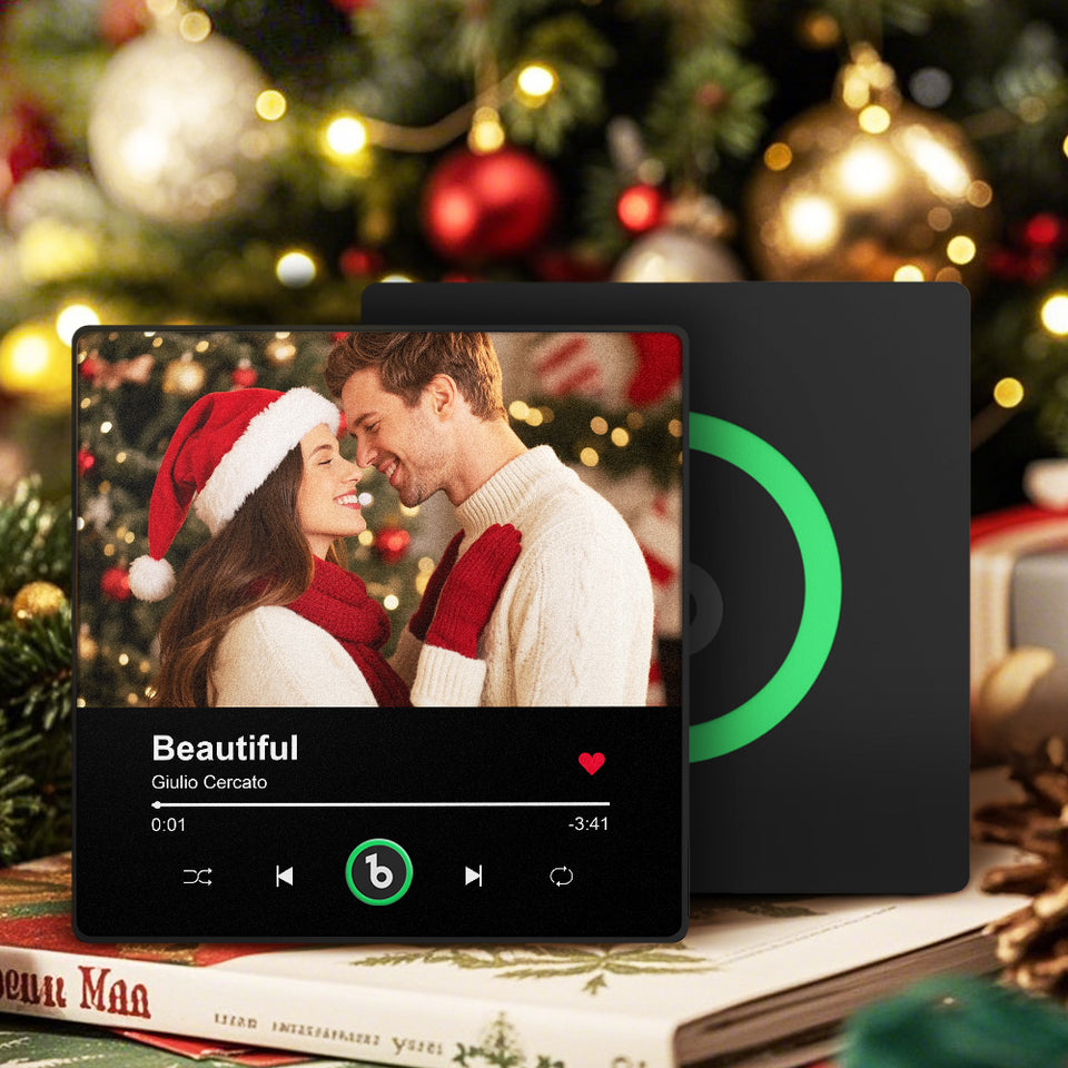 FridgeBeats Framed 4.0 Personalized Photo Music Fridge Magnet Playable Song Keepsake Gift Christmas Gift for Lover