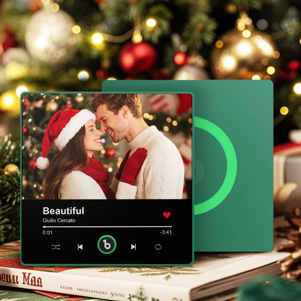 FridgeBeats Framed 4.0 Personalized Photo Music Fridge Magnet Playable Song Keepsake Gift Christmas Gift for Lover