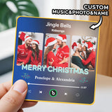 Custom FridgeBeats 3-Photo Music Fridge Magnet • Bluetooth Personalized Magnet Gift • Custom Song Photo Frame • Christmas & Anniversary Gift 2025