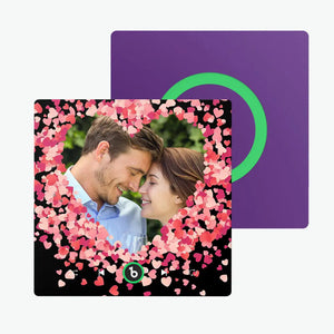 FridgeBeats Frameless Custom Heart-shaped Photo Music Fridge Magnet Special for Valentine's Day New 4.0 Upgrade Album Fridge Magnet Sticker