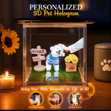 Custom Pet Name & Memorial Date Holographic Digital House – DIY Pet Memorial Ornament Christmas Gift - AdorableDesignsz 