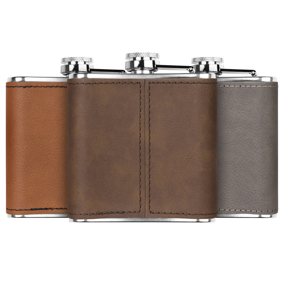 Funny Laser Engraved Flask: For Medicinal Purposes , Funny Saying on Leather wrapped flask, Gift for Groom, Bachelor Party Gift, Party Favor, Bridal Party Gift