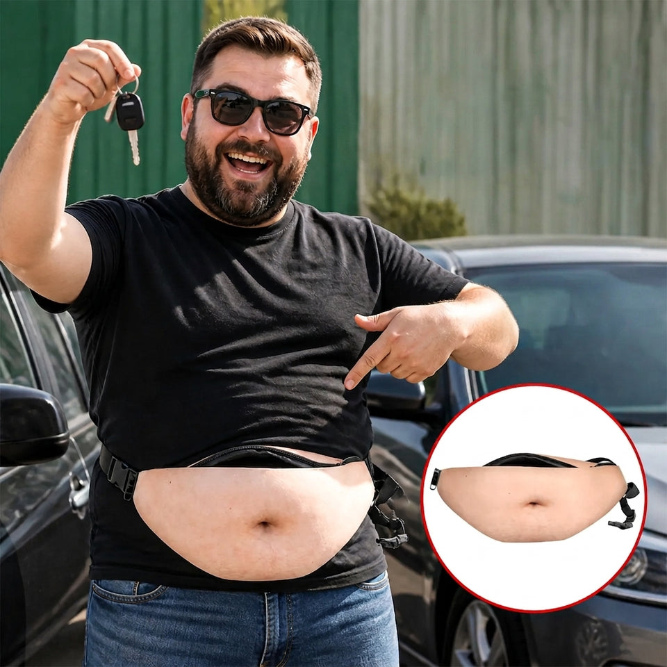 Funny Abs & Belly Fanny Pack – Novelty Waist Bag Gag Gift