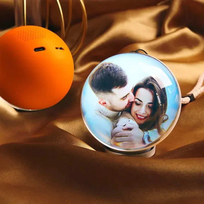 Personalized Video Globe Gift – Playable Glass Sphere with Custom Video, Unique Keepsake for Anniversary, Birthday, or Christmas(Production time: 10-20 days)