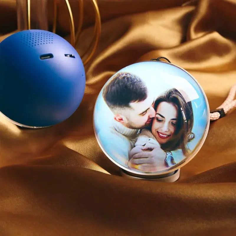 Personalized Video Globe Gift – Playable Glass Sphere with Custom Video, Unique Keepsake for Anniversary, Birthday, or Christmas(Production time: 10-20 days)