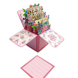Mother's Day Pop Up Box Card Best Mom 3D Pop Up Greeting Card - AdorableDesignsz 