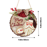 Christmas Welcome Sign for Front Door Wood Farmhouse Wreath Porch Decor Hanging Decoration Gifts