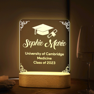 Custom Text Graduation Lamp Square For Friend - AdorableDesignsz 