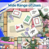 Luxury Scalloped Mahjong Mat 31.5"x31.5" Floral Non-Slip Game Table Mat with Carry Bag | Large Square Mahjong Table Cover & Game Night Decor - AdorableDesignsz 