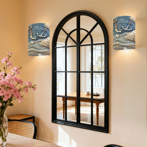 Ocean Inspired Wireless Wall Sconces Set of Two