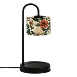 Vintage Floral Candle Warmer Lamp | Adjustable Wax Melt Lamp with Black Metal Frame | Cozy Boho Home Décor Gift
