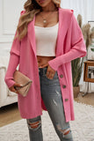 Button Up Long Sleeve Hooded Cardigan