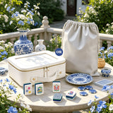 Chinoiserie chic blue and white American Mahjong tile set with jokers – view 7