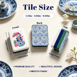Chinoiserie chic blue and white American Mahjong tile set with jokers – view 2