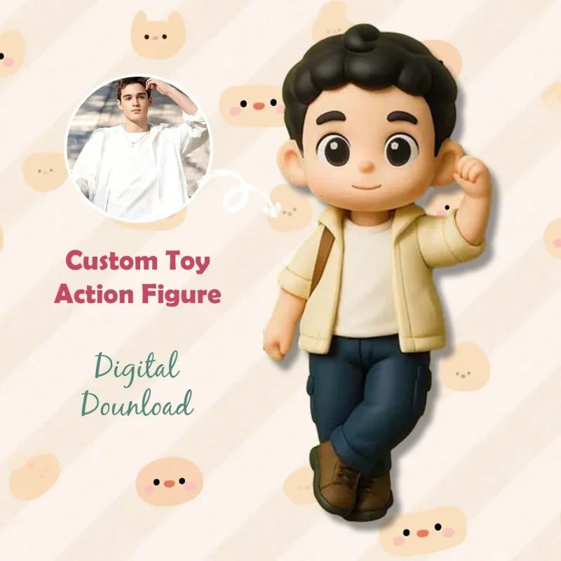 Custom 1 Person 3D Mini Figure From Your Photo Personalized Toy Figure Gifts,Production Time: 10 Business Days  For Kids