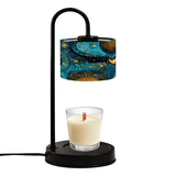 Celestial Blue & Gold Candle Warmer Lamp – Astrology Moon & Stars Design | Adjustable Wax Melt Lamp with Remote